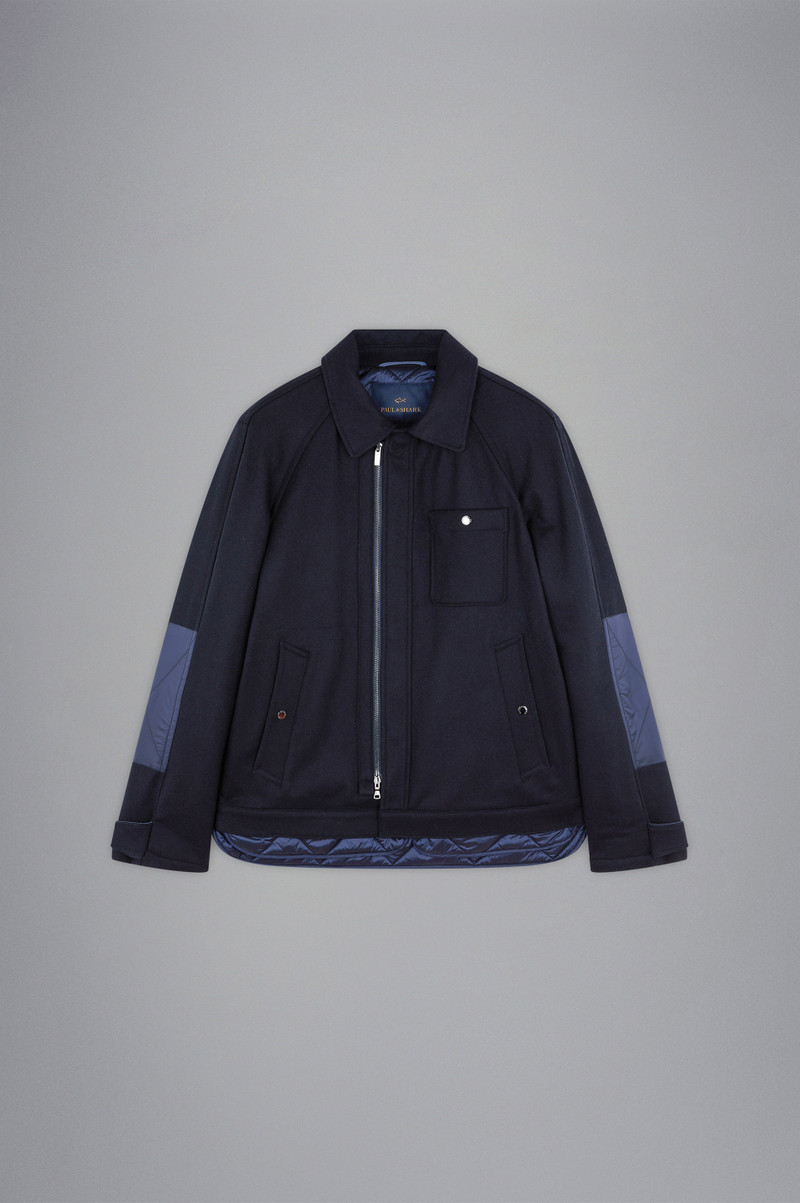 RE-WOOL JACKET WITH IRIDESCENT NYLON LINING 1