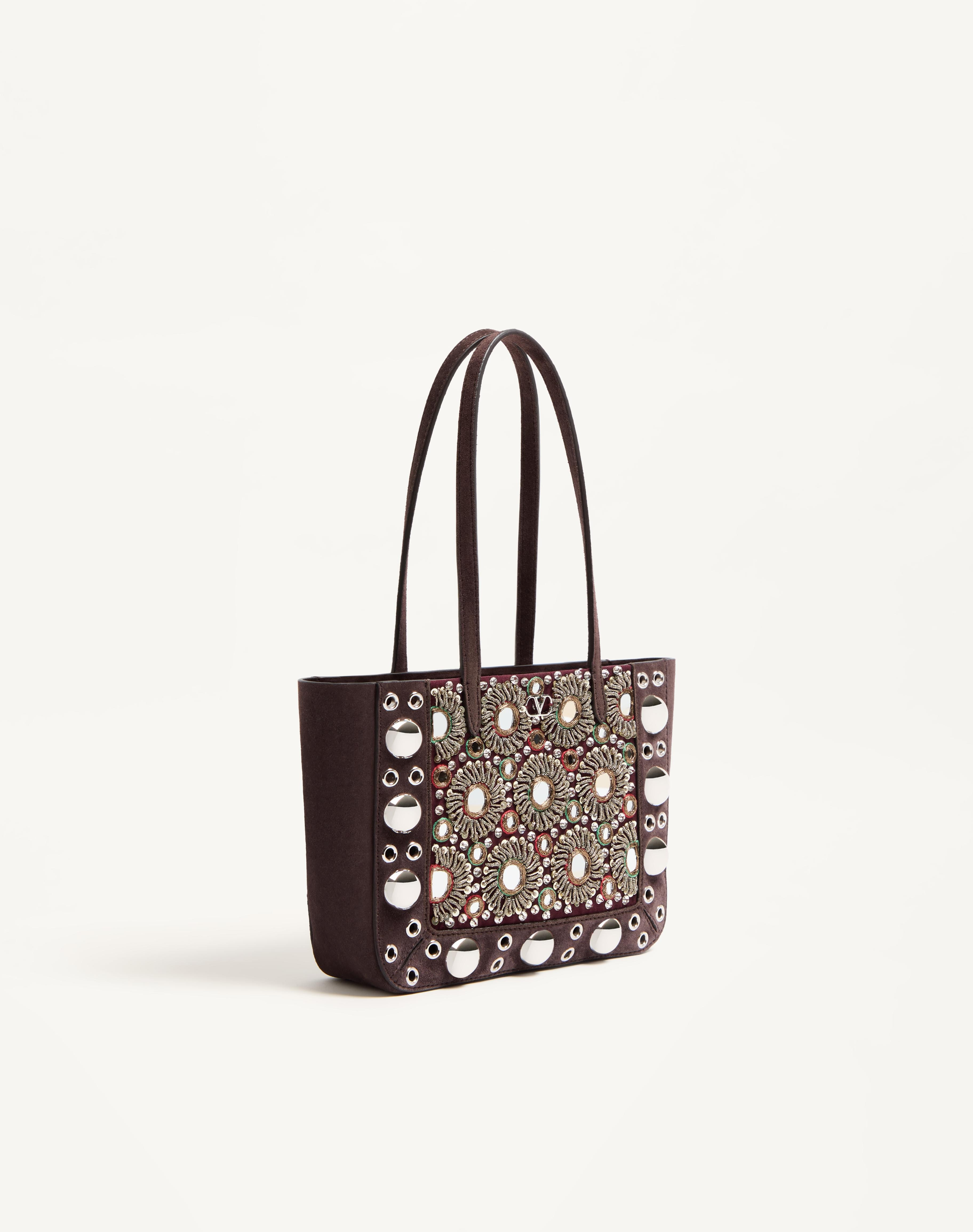 VALENTINO GARAVANI NELLCÔTE MINI EMBROIDERED SHOPPING BAG - 3