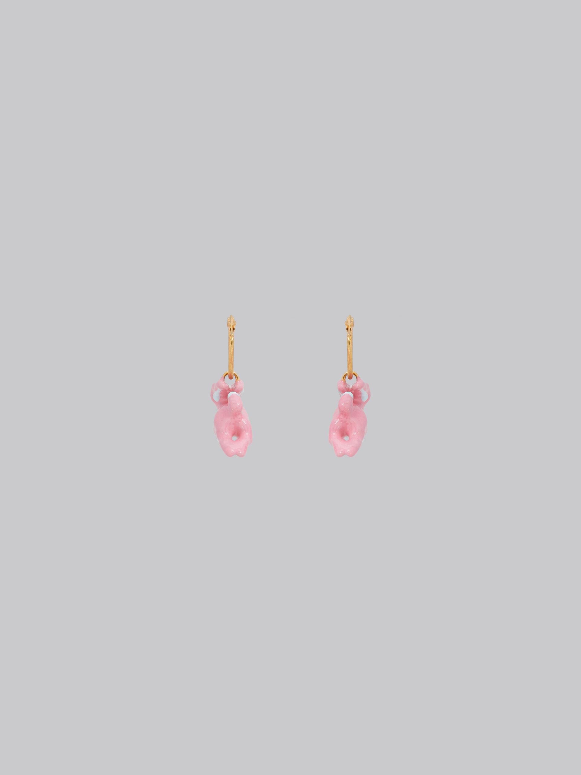 EARRINGS WITH RABBIT PENDANT - 3