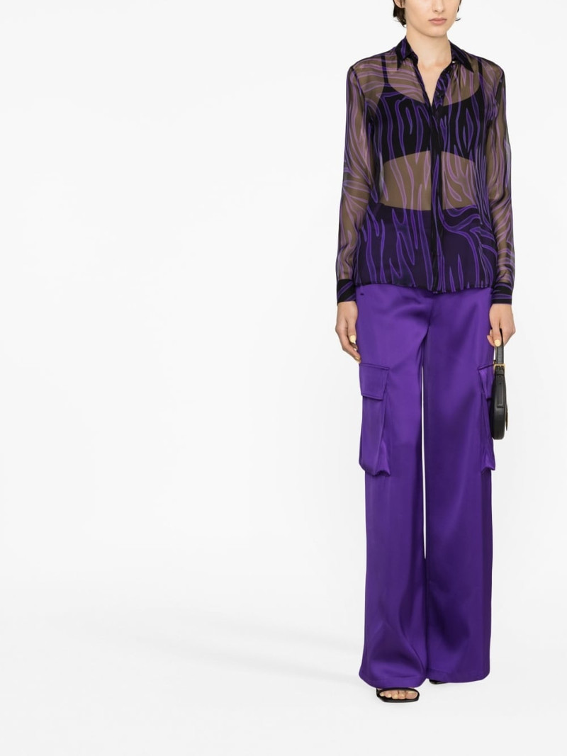 VERSACE striped silk blouse outlook