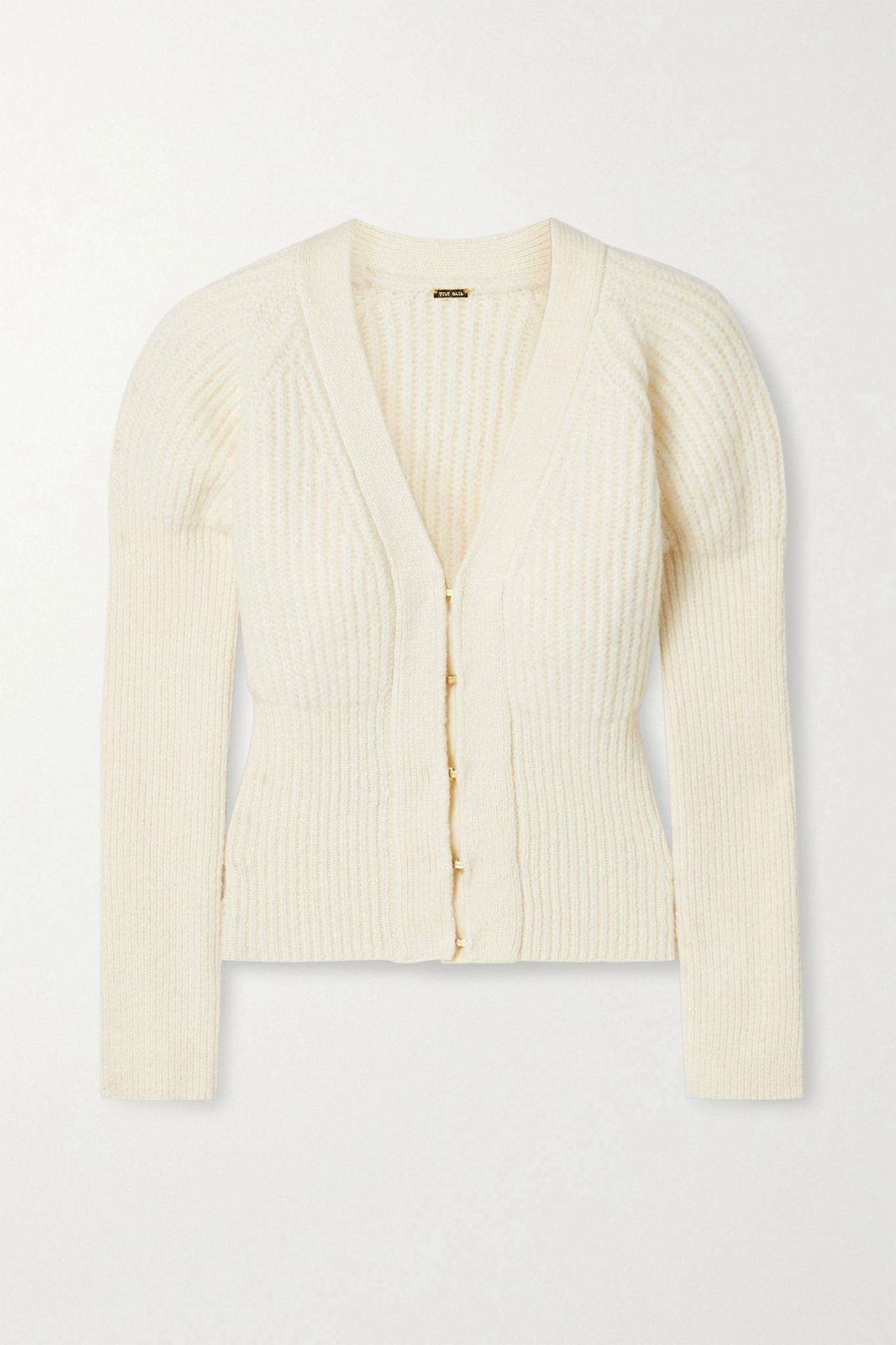 Freida ribbed-knit cardigan - 1