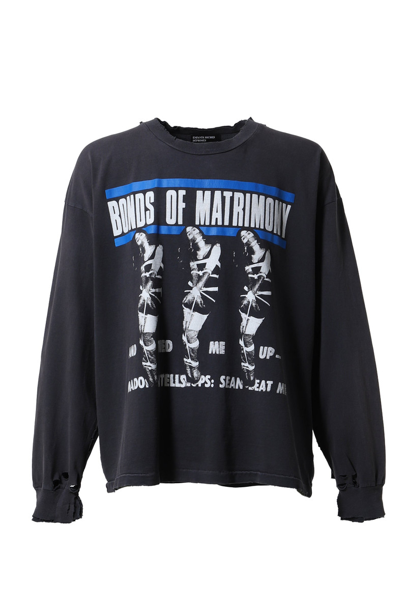 BONDS OF MATRIMONY LS T-SHIRT / FADED BLK 1