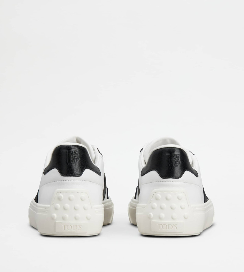 Tod's TOD'S SNEAKERS IN LEATHER - WHITE, BLACK outlook