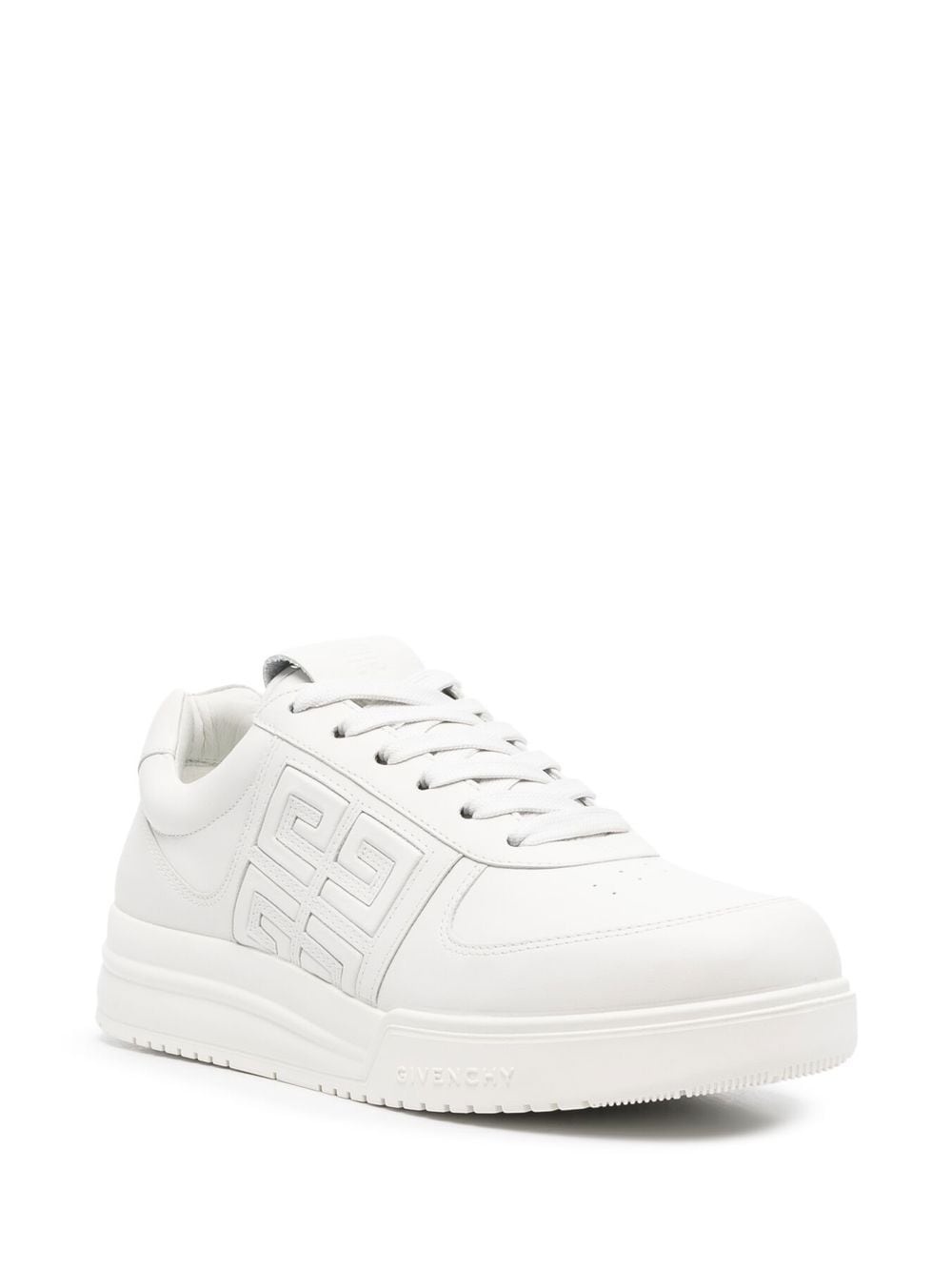 White G4 Leather Low-Top Sneakers - 2