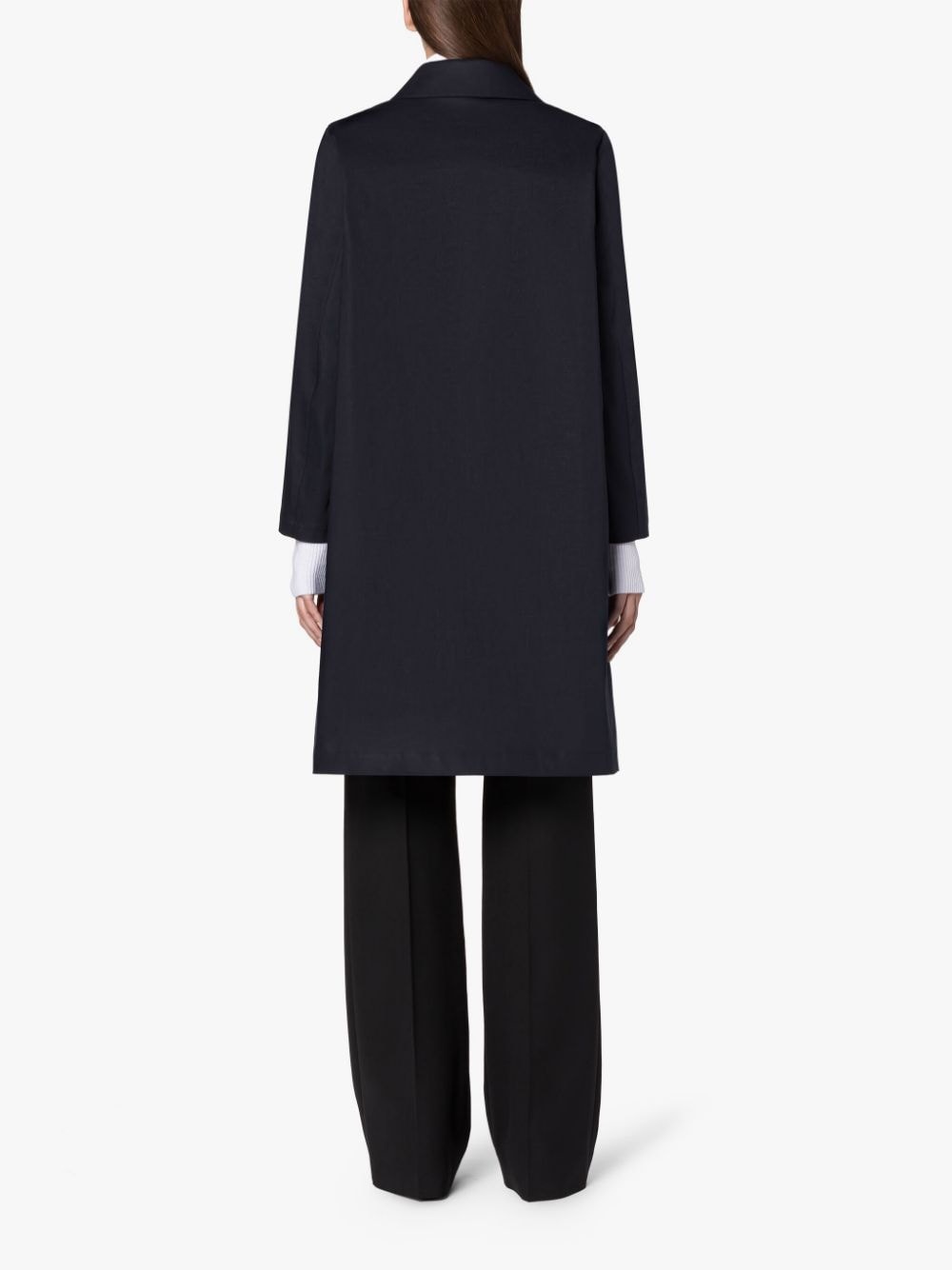 TARTAN BANTON NAVY RAINTEC COTTON COAT - 4