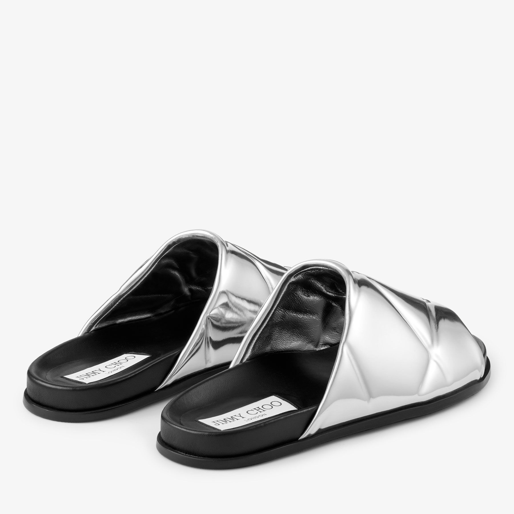 Sav Slide M
Silver Metallic Leather Quilted Slide - 4