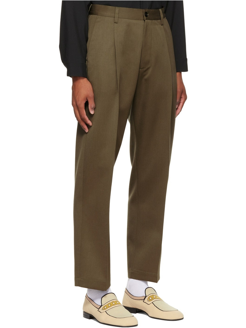 Khaki Virgin Wool Trousers 2