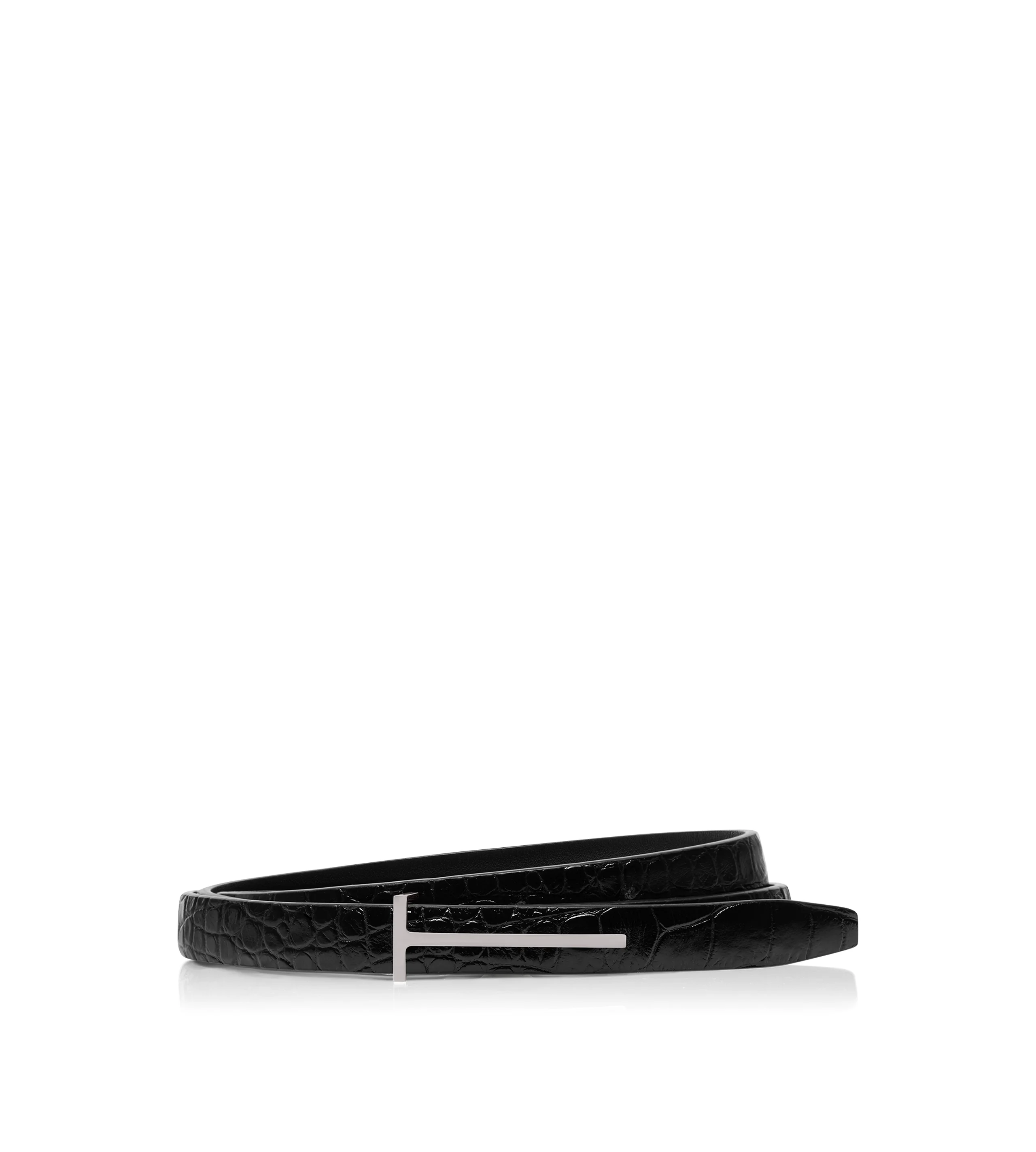 PRINTED CROC SLIM T BELT - 1