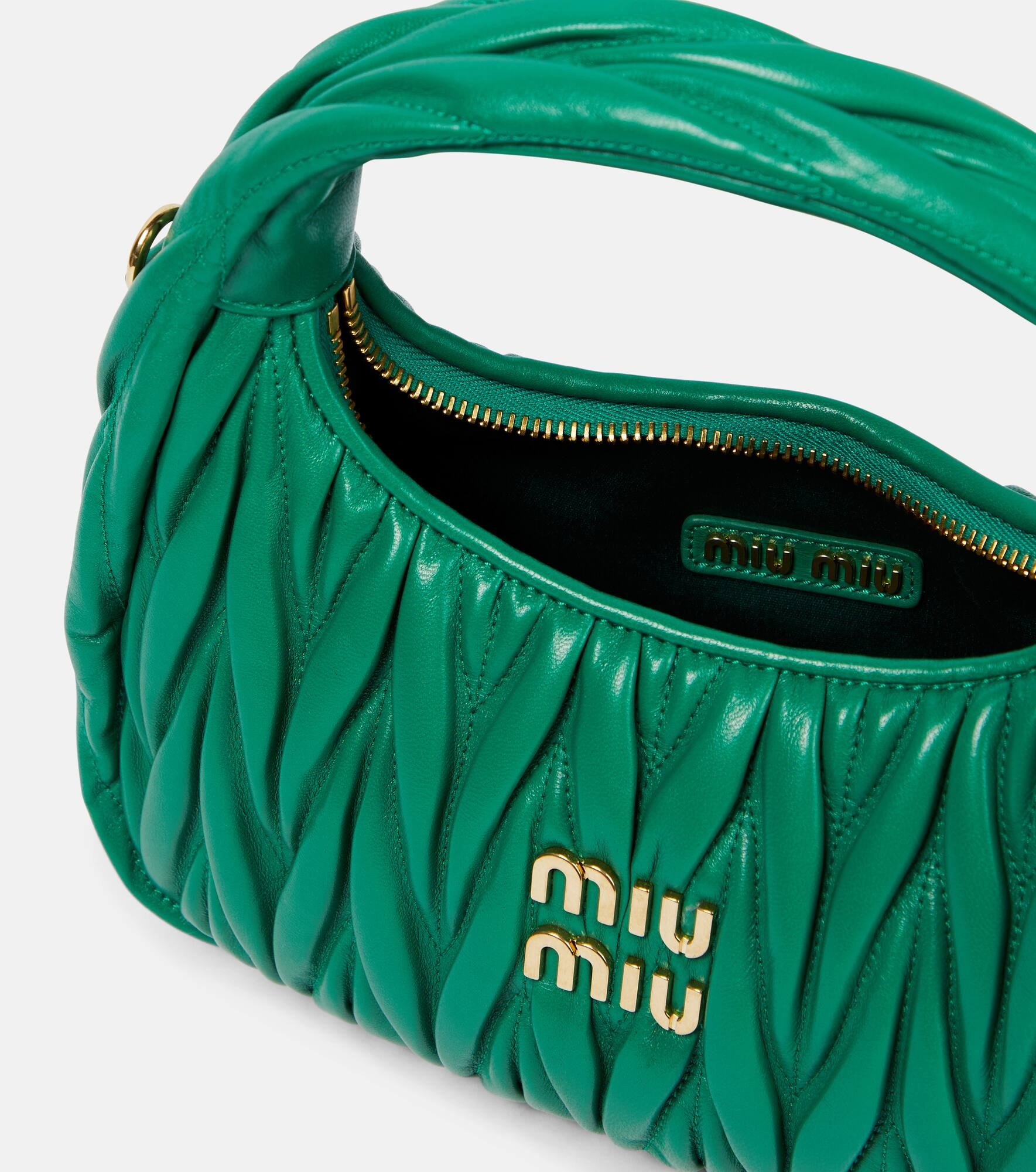 Miu Wander matelassé shoulder bag - 3