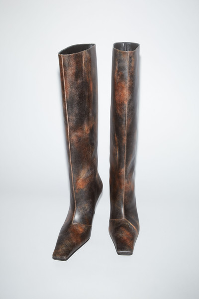 Acne Studios Leather heel boots - Multi brown outlook