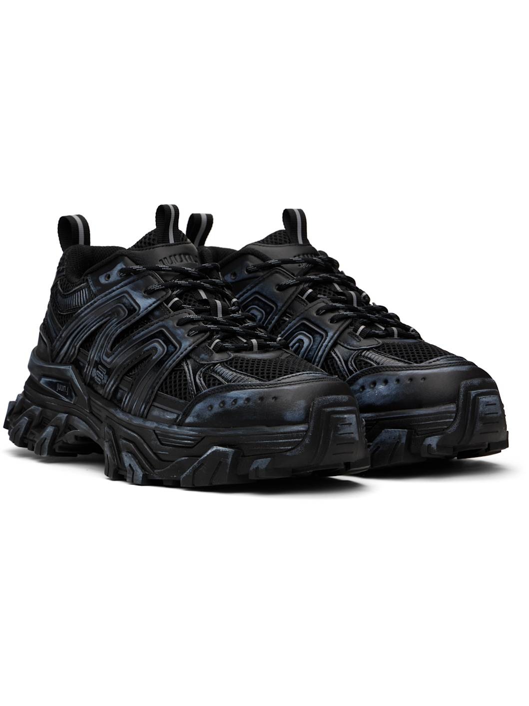 Juun. J Black Synthetic Sneakers - 4