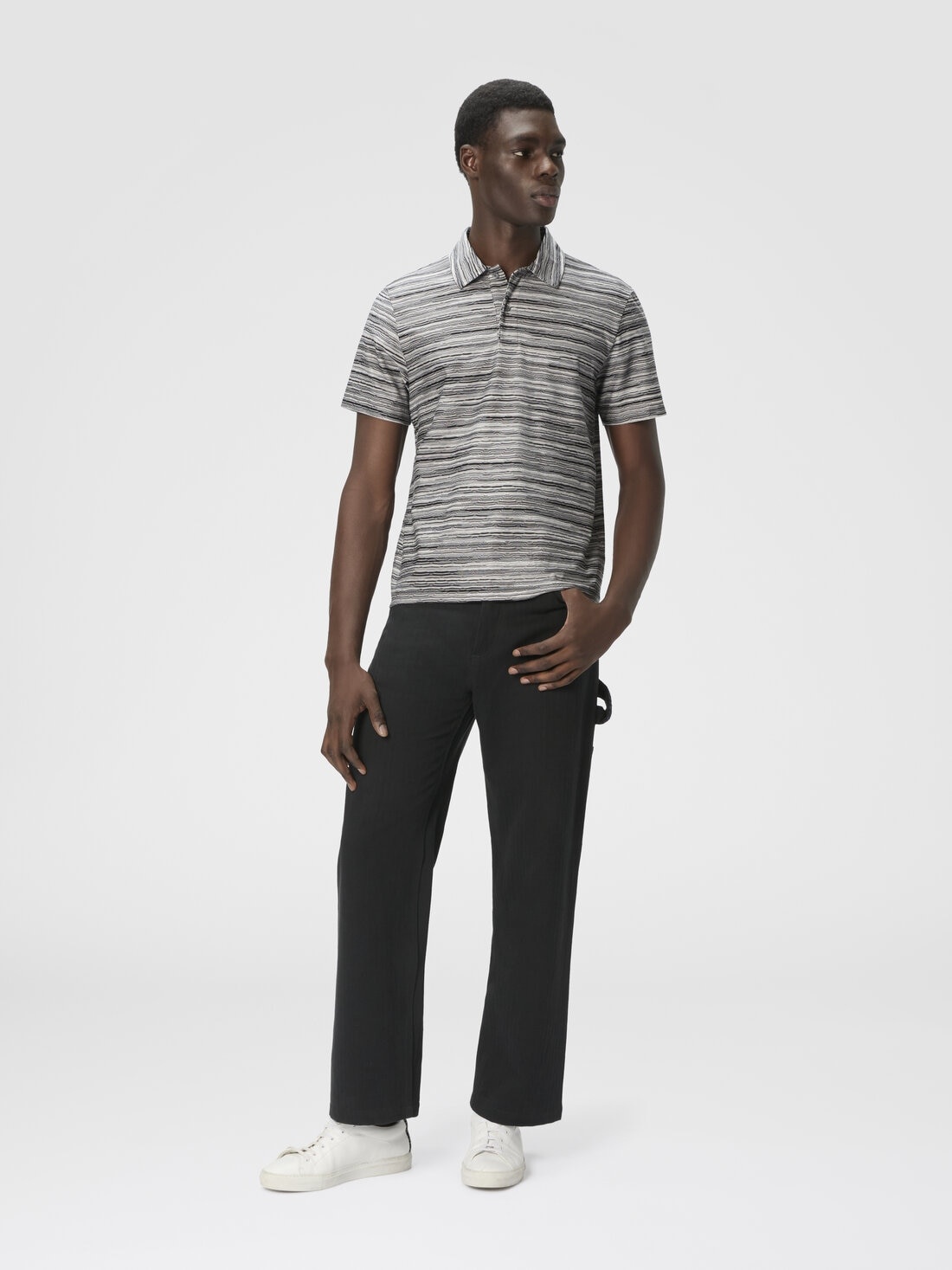 Short Sleeve Polo in Flame Jersey - 2