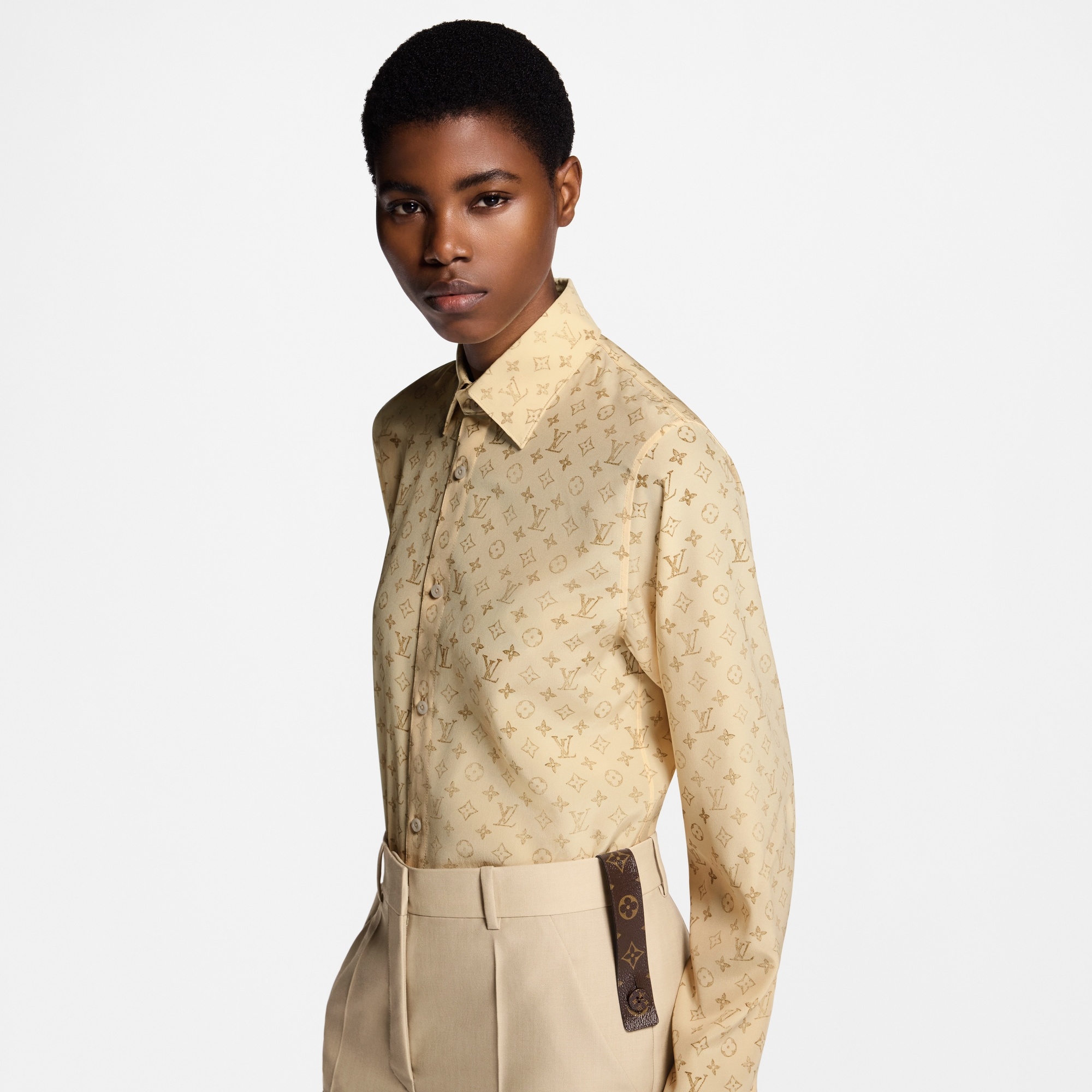 Washed Monogram Silk Shirt - 4