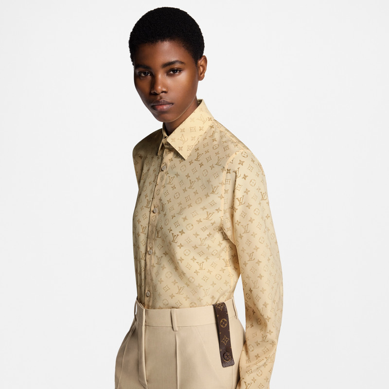 Washed Monogram Silk Shirt 4