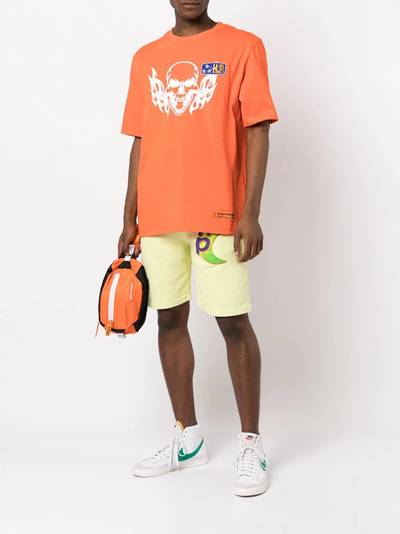 Heron Preston logo-print track shorts outlook