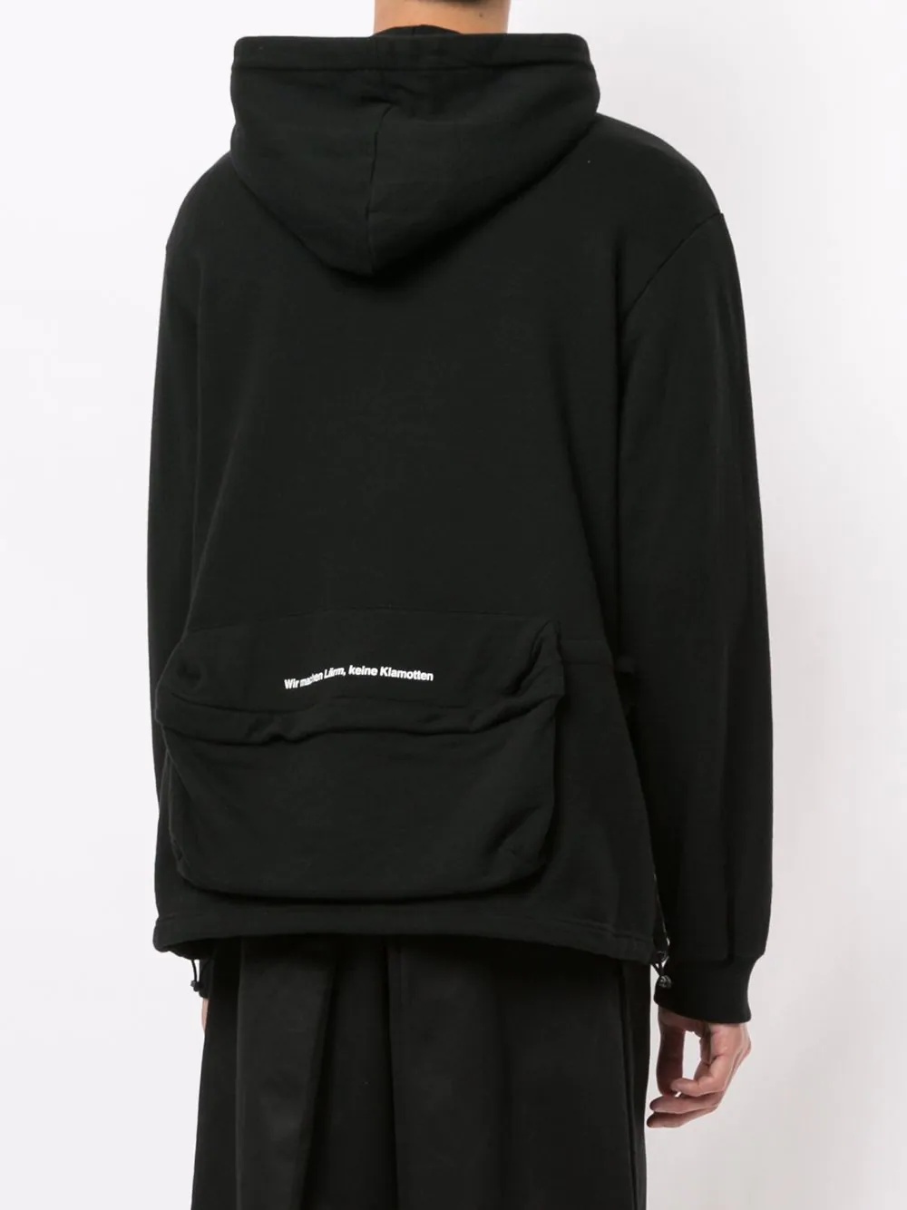 long-sleeved pouch pocket hoodie - 4