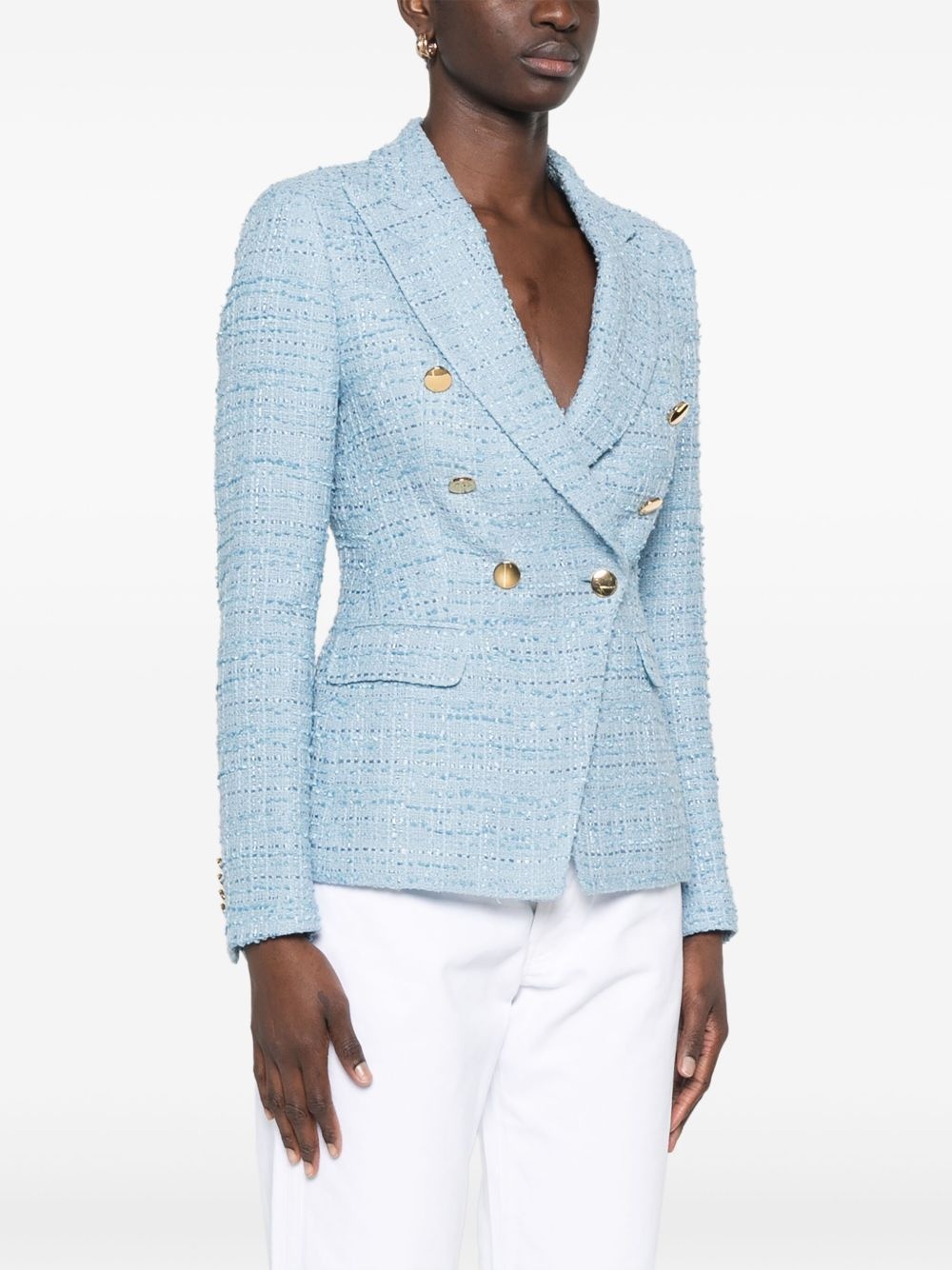 TAGLIATORE - Tagliatore Women Cotton Single-Breasted Jacket - 5