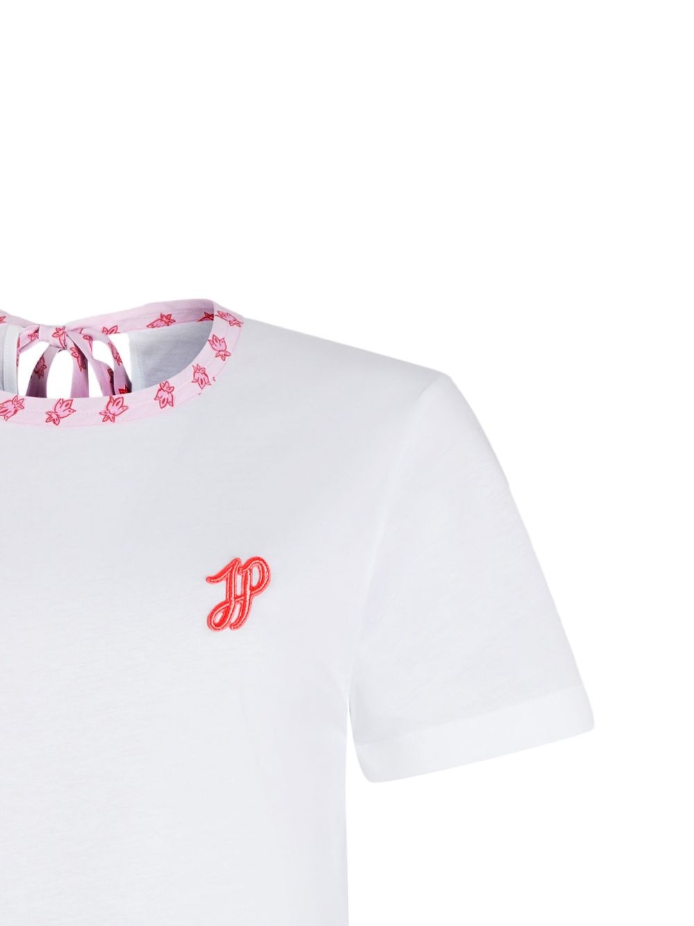 contrasting-collar organic cotton T-shirt - 2