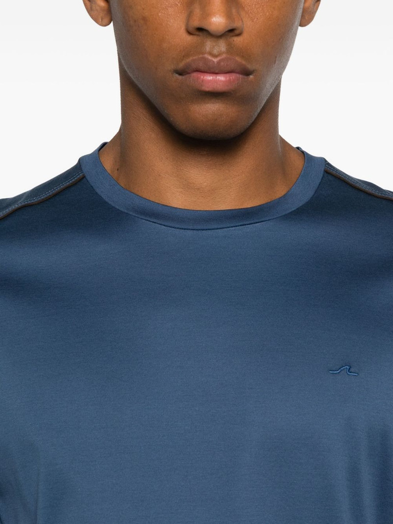 embroidered-wave crew-neck T-shirt 4