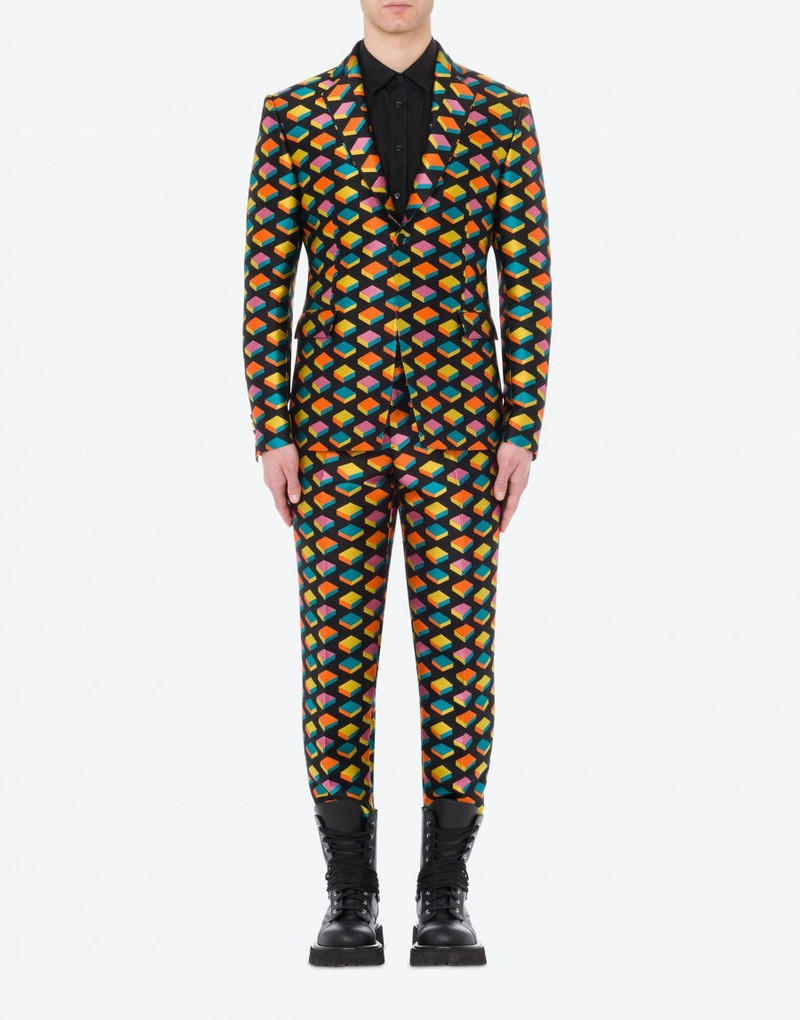 Moschino JACQUARD CUBE WOOL-BLEND JACKET outlook