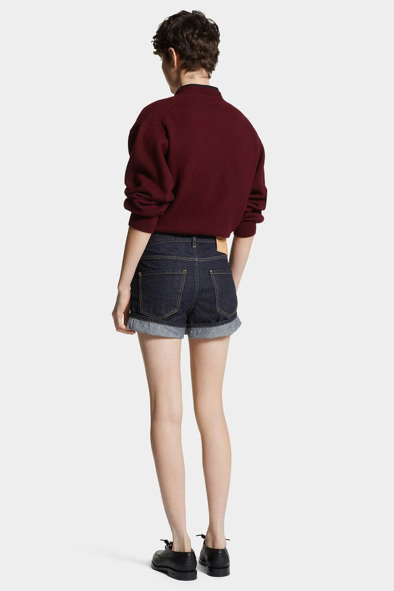 DARK CIMOSA DENIM SHORTS - 4