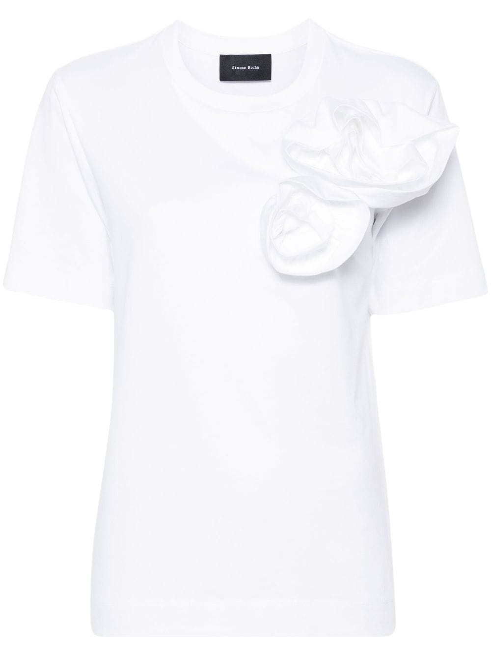 Simone Rocha Pressed Rose cotton T-shirt | REVERSIBLE