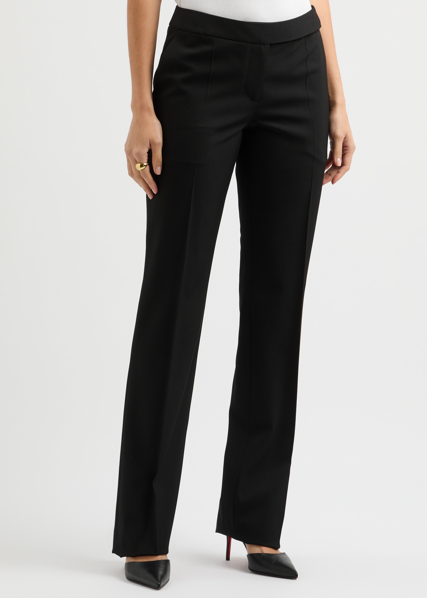 Slim-leg stretch-wool trousers - 2