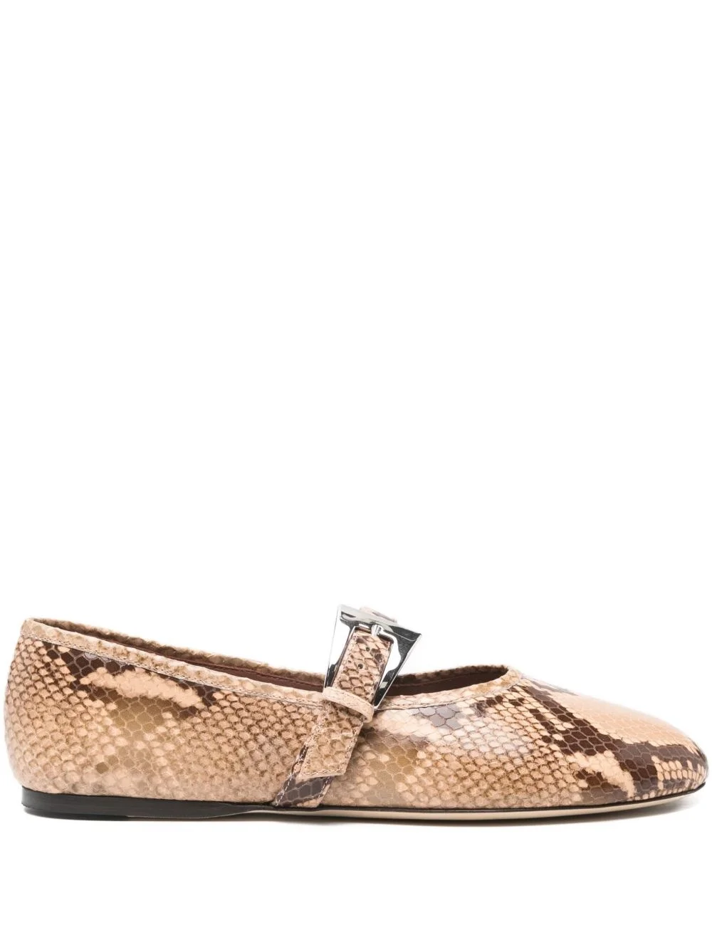 Sveva snakeskin buckle ballet flats - 1