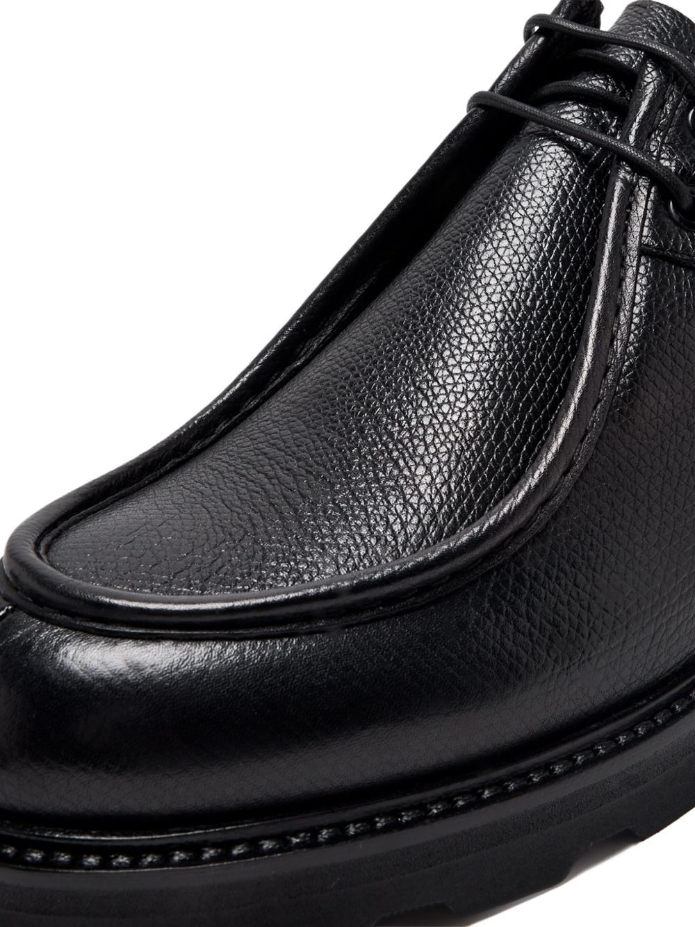 textured-leather derby shoes - 4