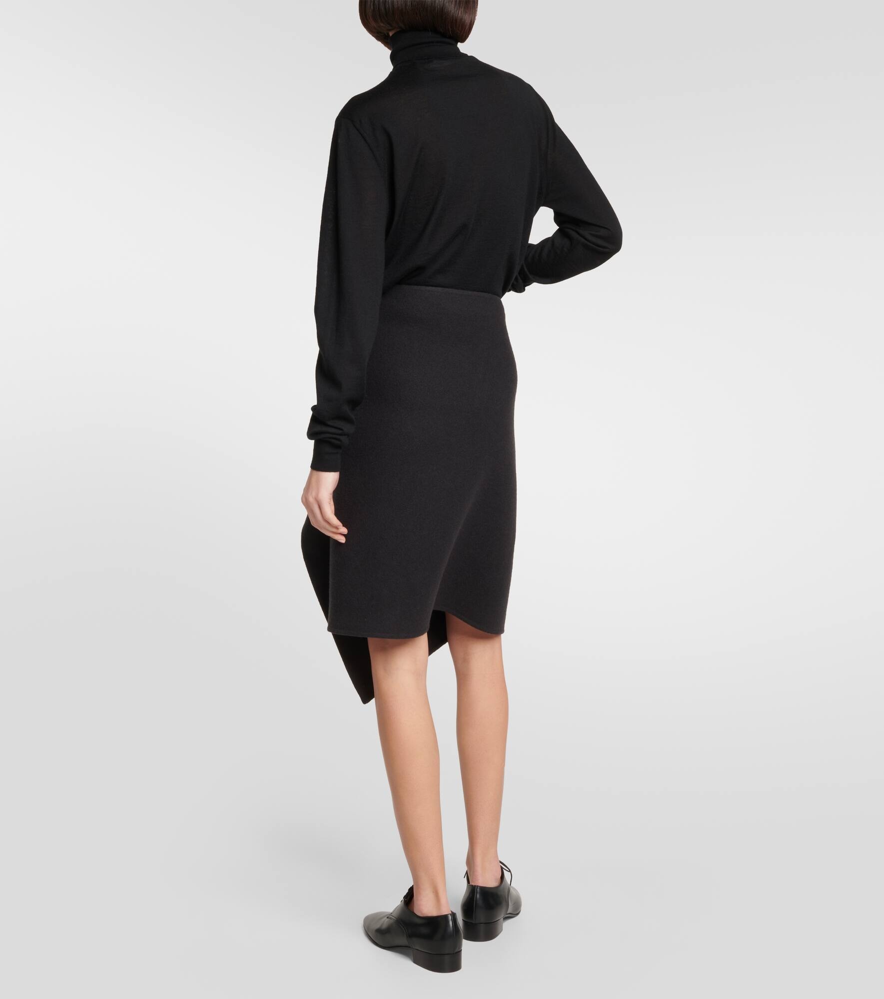Bartellina draped cashmere midi skirt - 3
