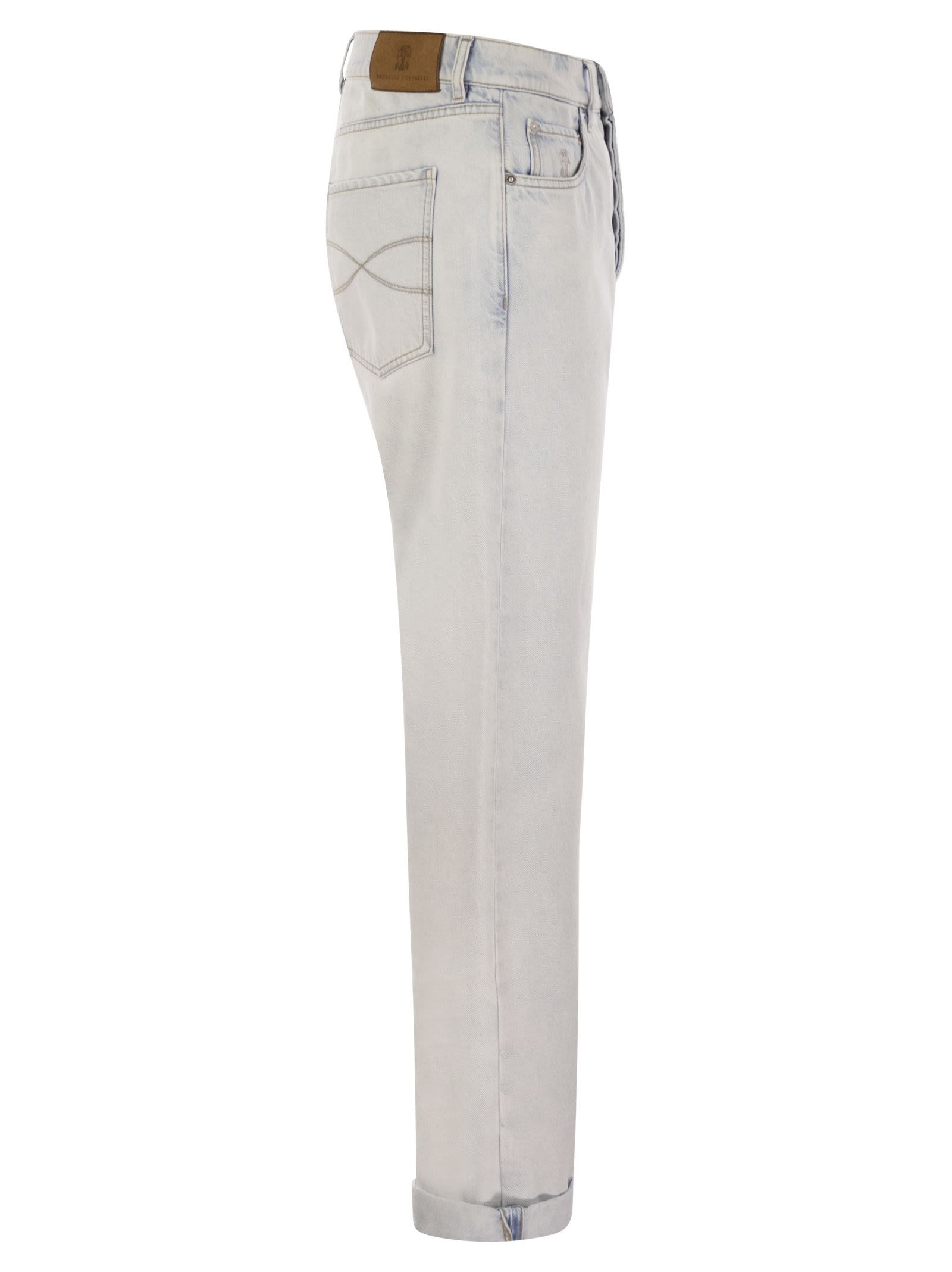 Brunello Cucinelli Men Five-Pocket Iconic Fit Denim Trousers - 3