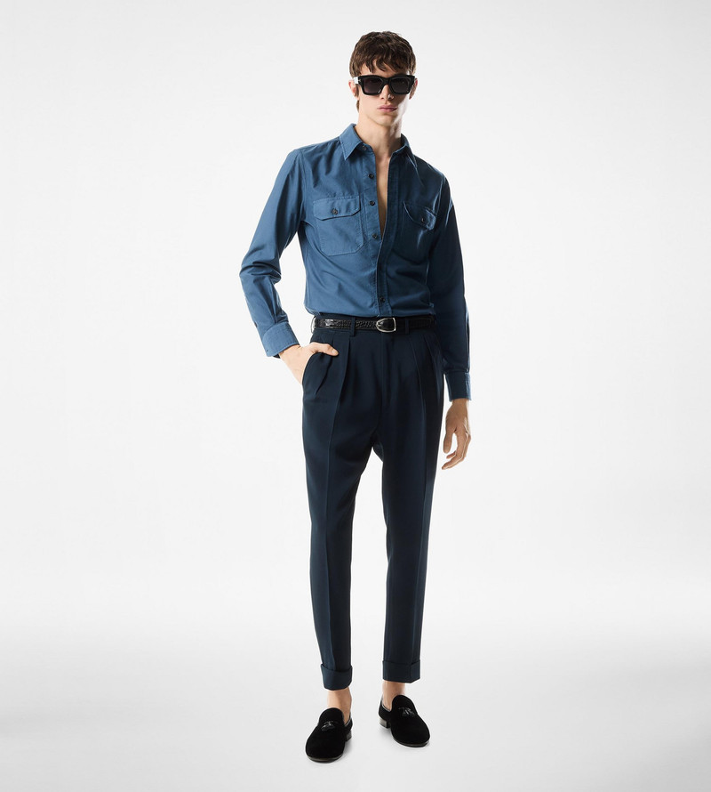 TOM FORD LIGHT MOLESKIN MILITARY FIT SHIRT outlook