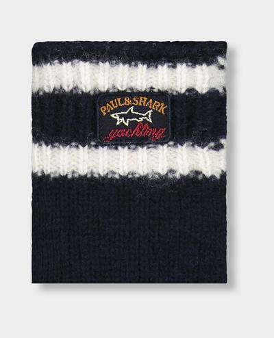 Paul & Shark Wool Gloves with striped wrist outlook