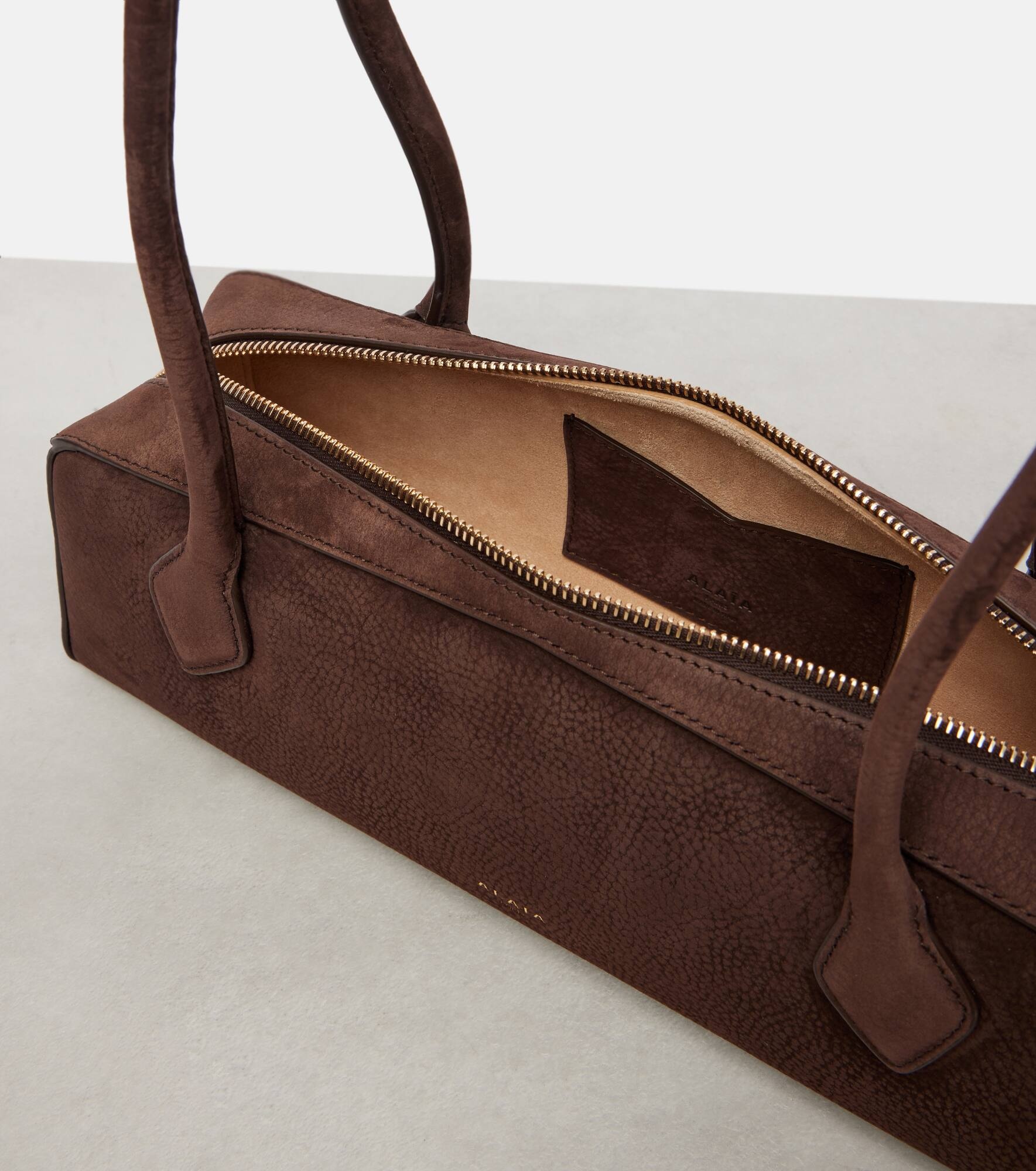 Le Teckel Medium suede shoulder bag - 3