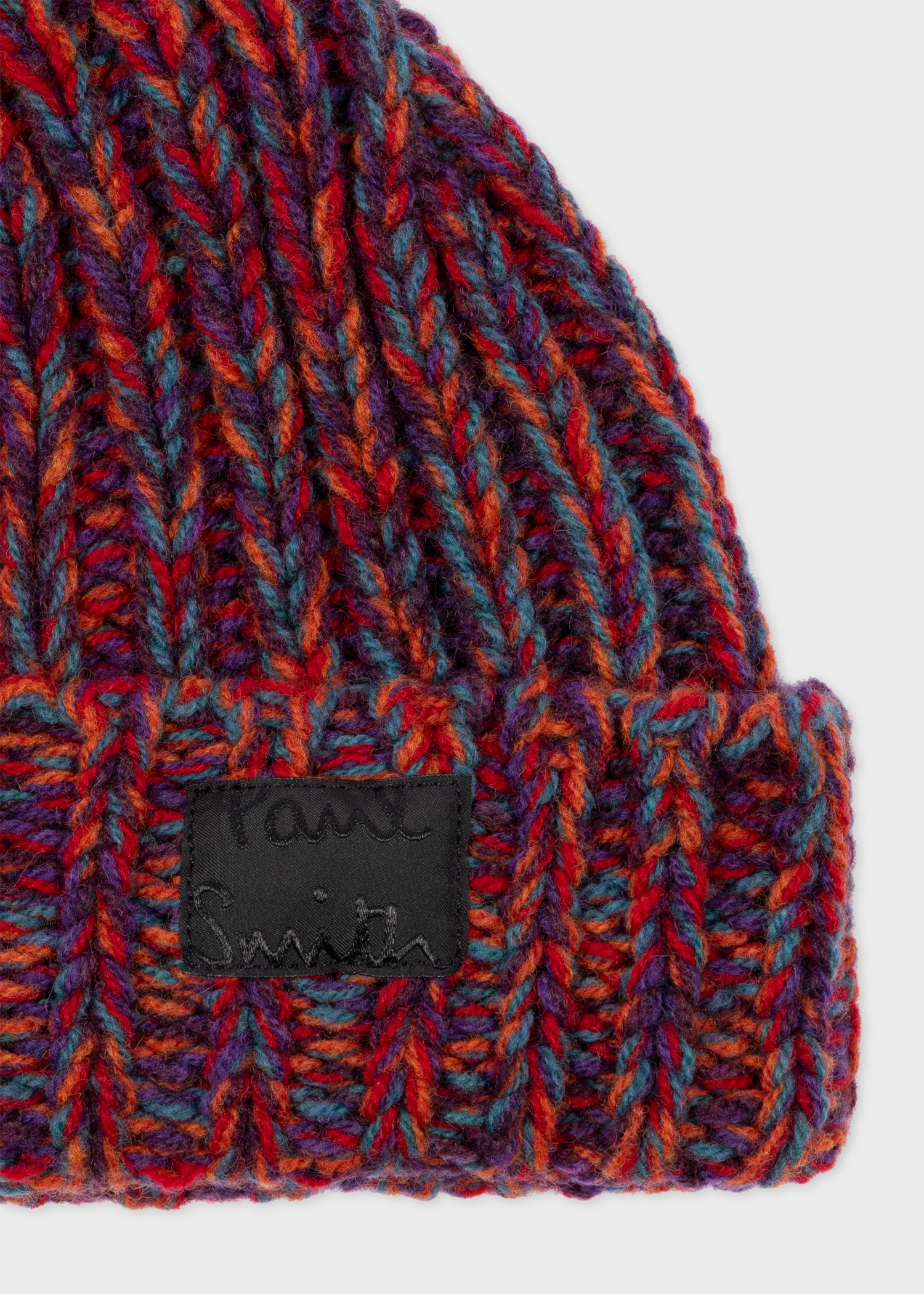 Red Chunky Knitted Twist Beanie - 2