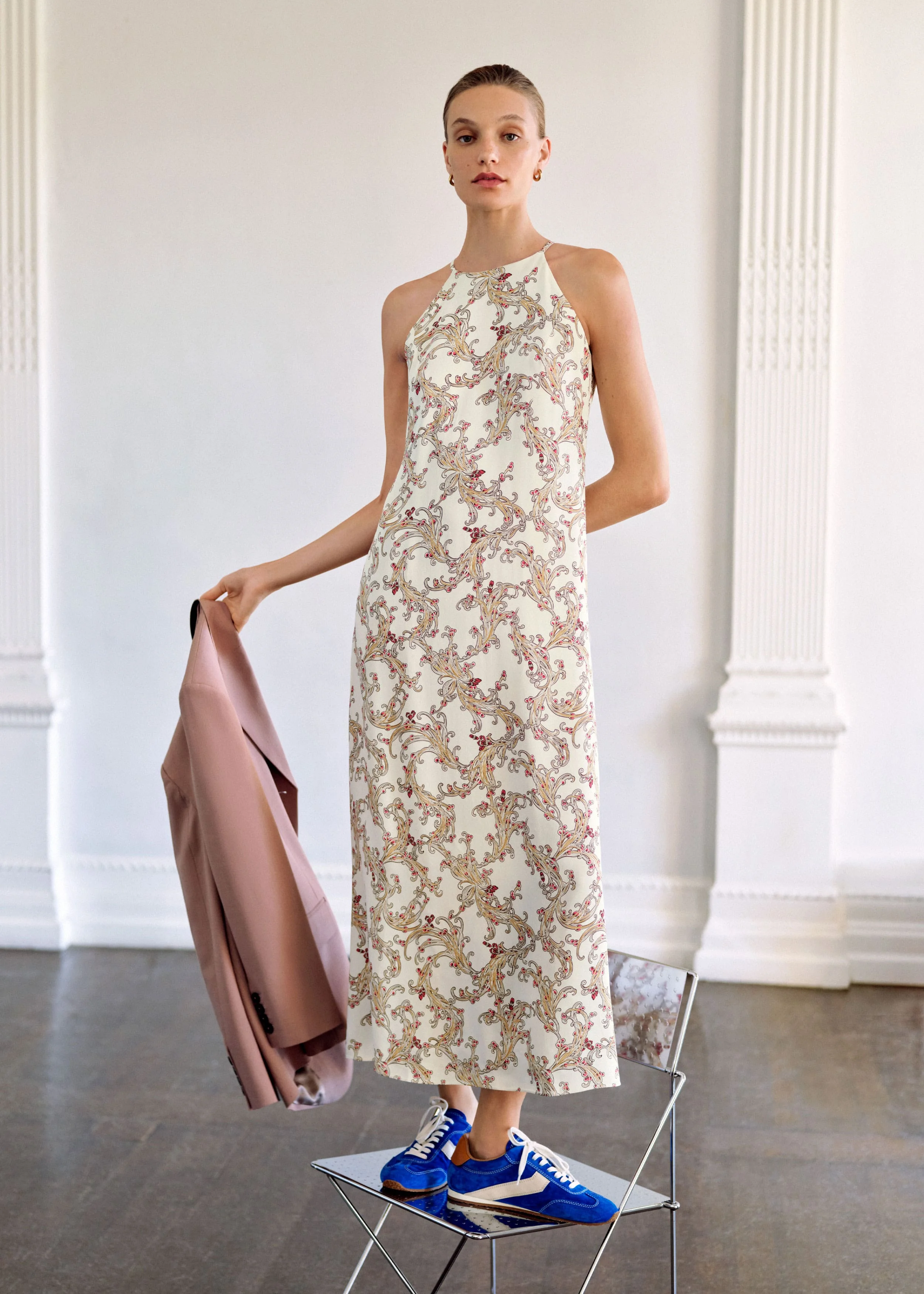 Halter Slim Maxi Dress - 1