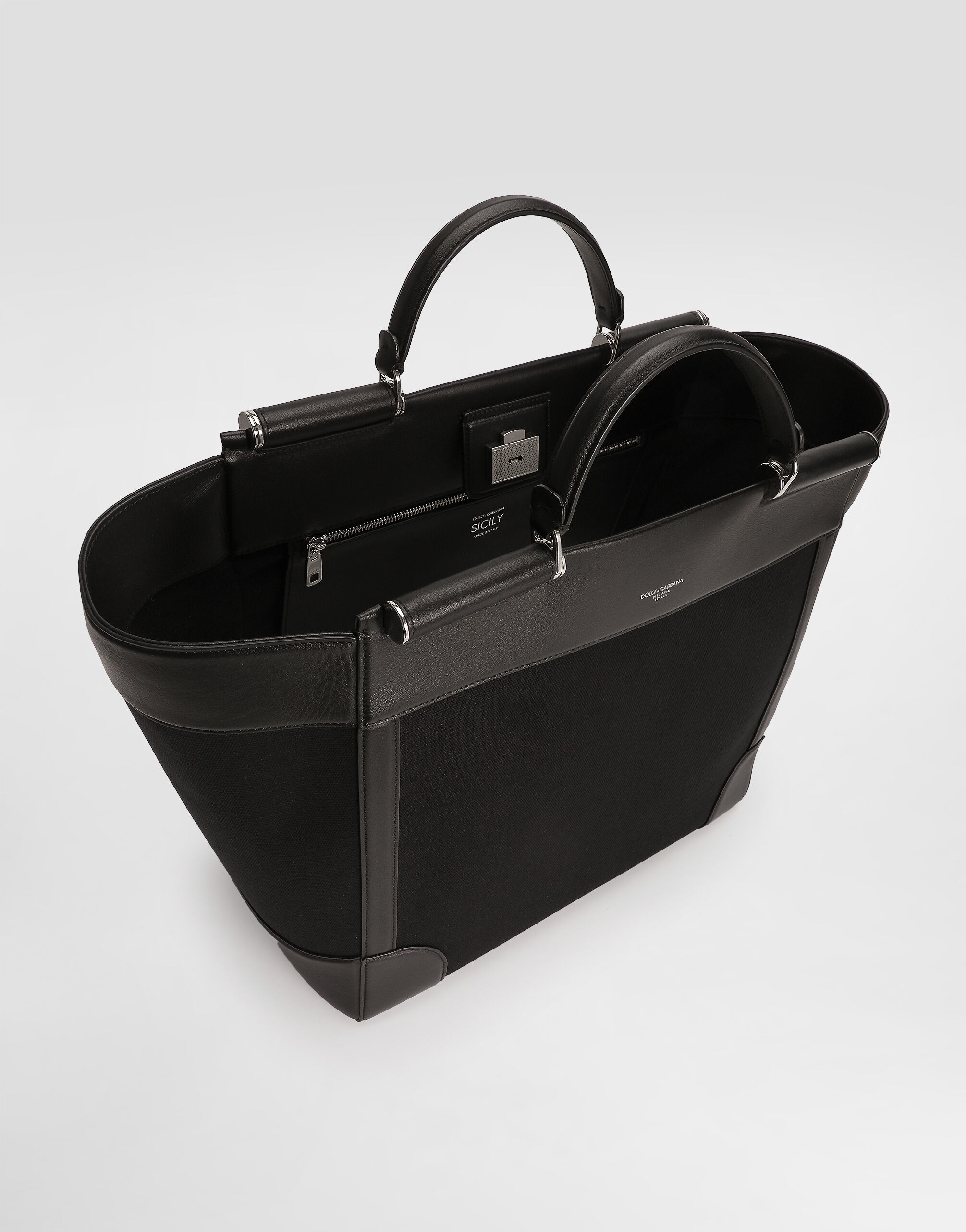 Calfskin and panama bag - 5