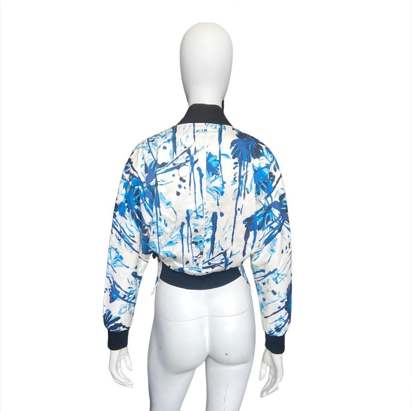 Jean paul Gaultier ss15 blue floral paint jacket 40 - 3