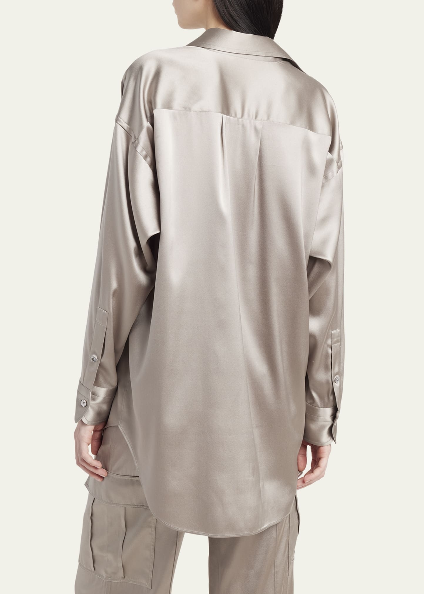 Button-Down Silk Shirt - 3