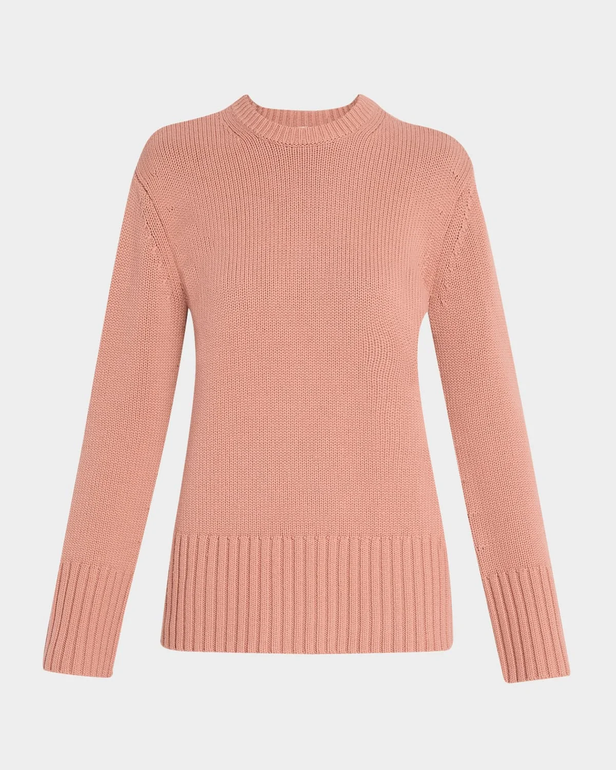 Crewneck Oversized Cashmere Tunic Sweater - 1