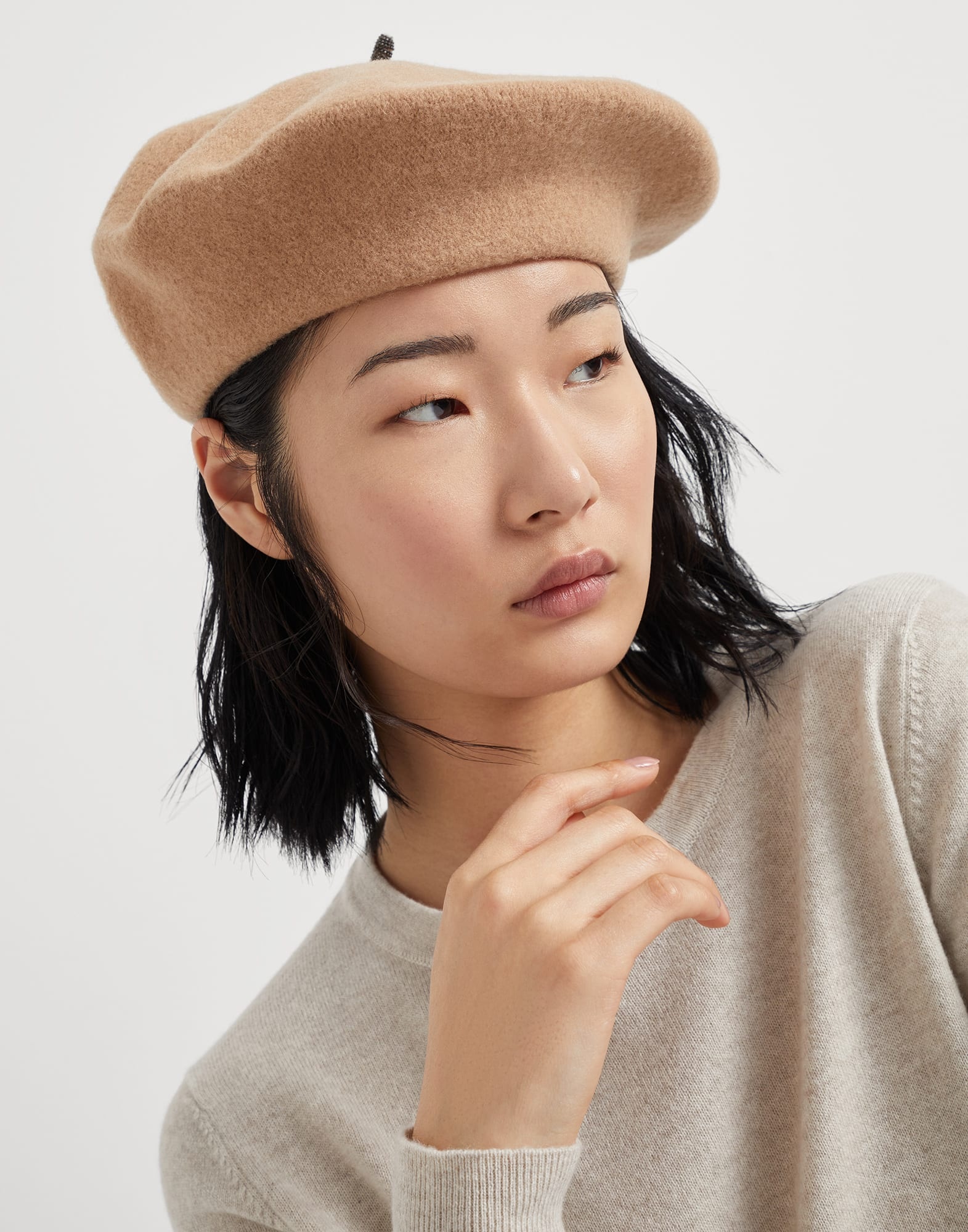 Wool beret with Precious detail - 3