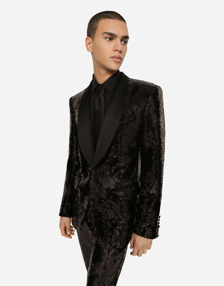 Sequined single-breasted Sicilia-fit tuxedo suit - 4