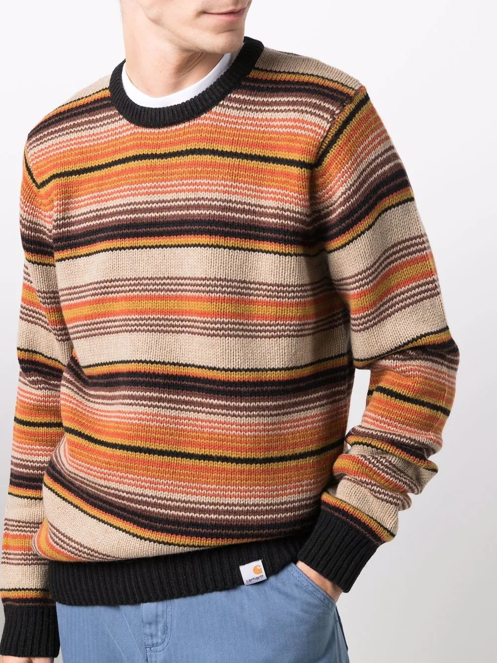 Tuscon striped crew-neck jumper - 5