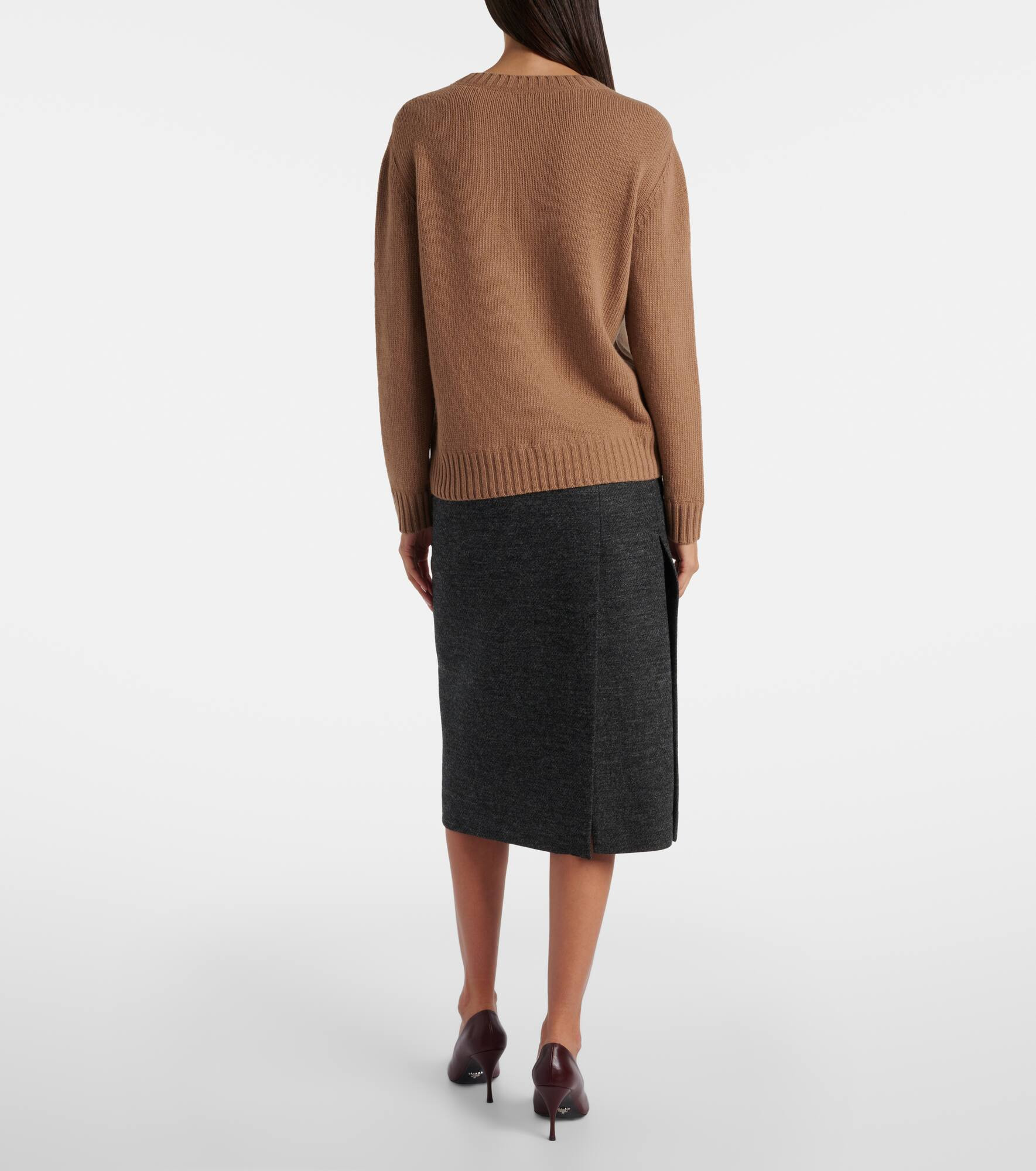 Logo wool and cashmere sweater - 3