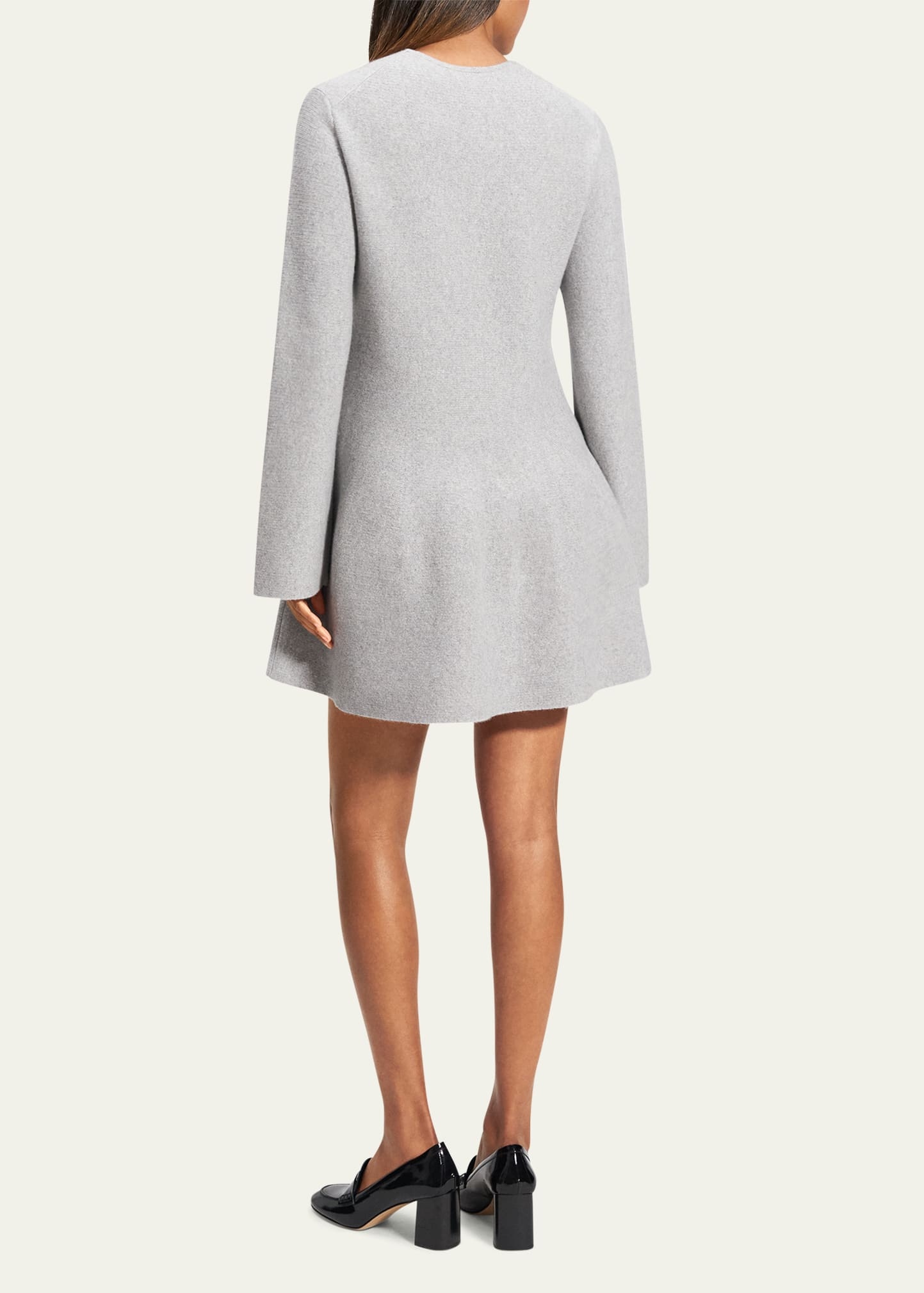 Wool-Cashmere Flounce Dress - 3