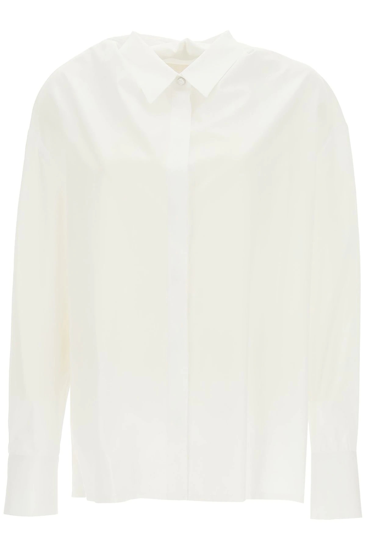 OVERSIZED SHIRT WITH DRAPING - 1