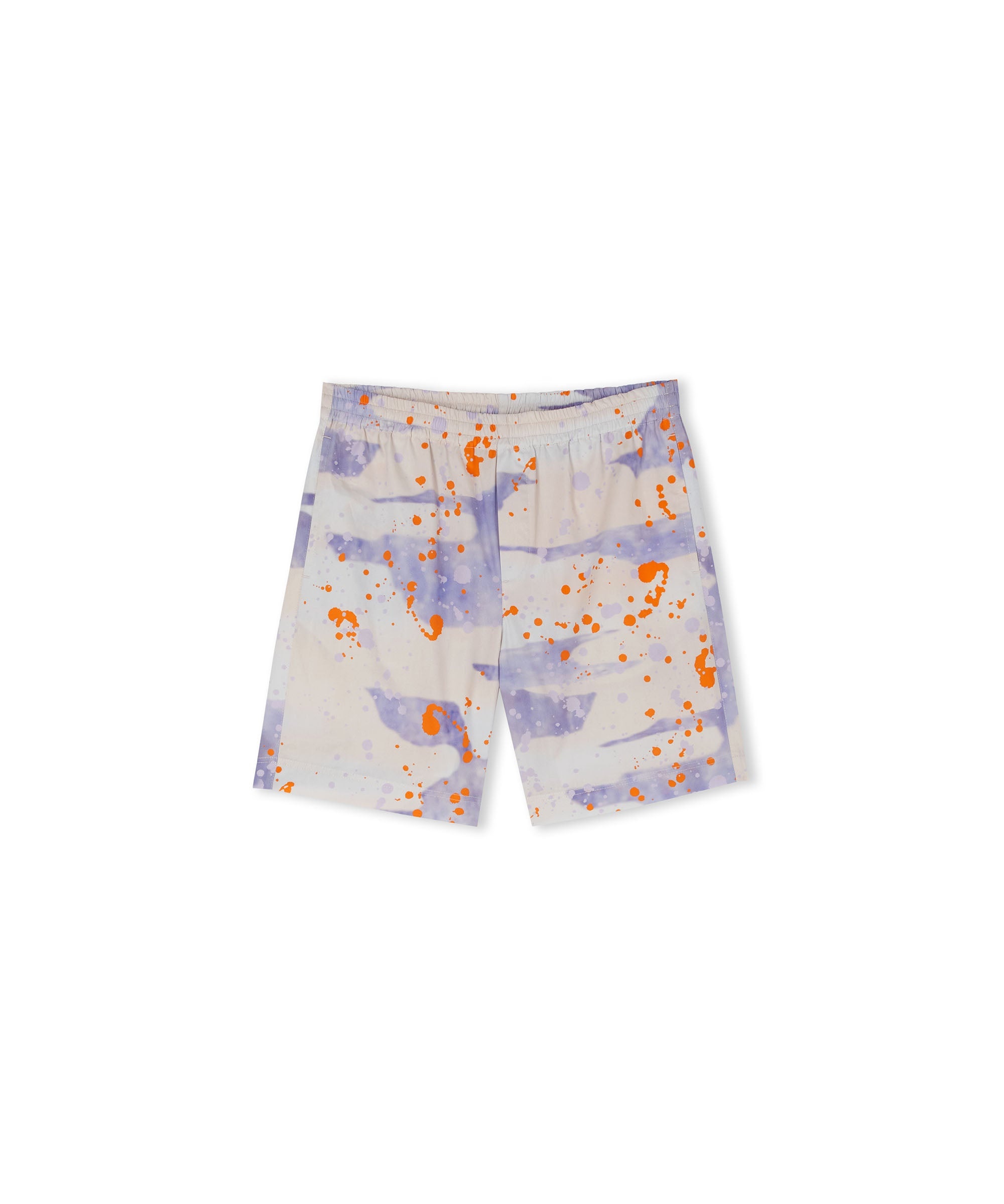 Poplin cotton shorts with "Dripping Camo" print - 1