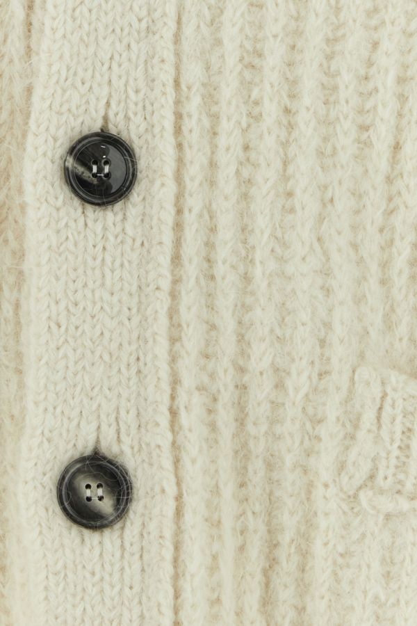 Ivory alpaca blend cardigan - 3