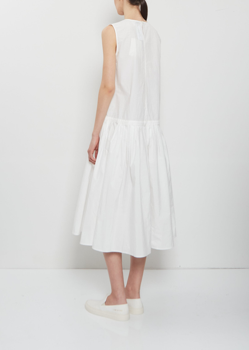 apuntob Technical Cotton Sleeveless Dress — Meringue outlook