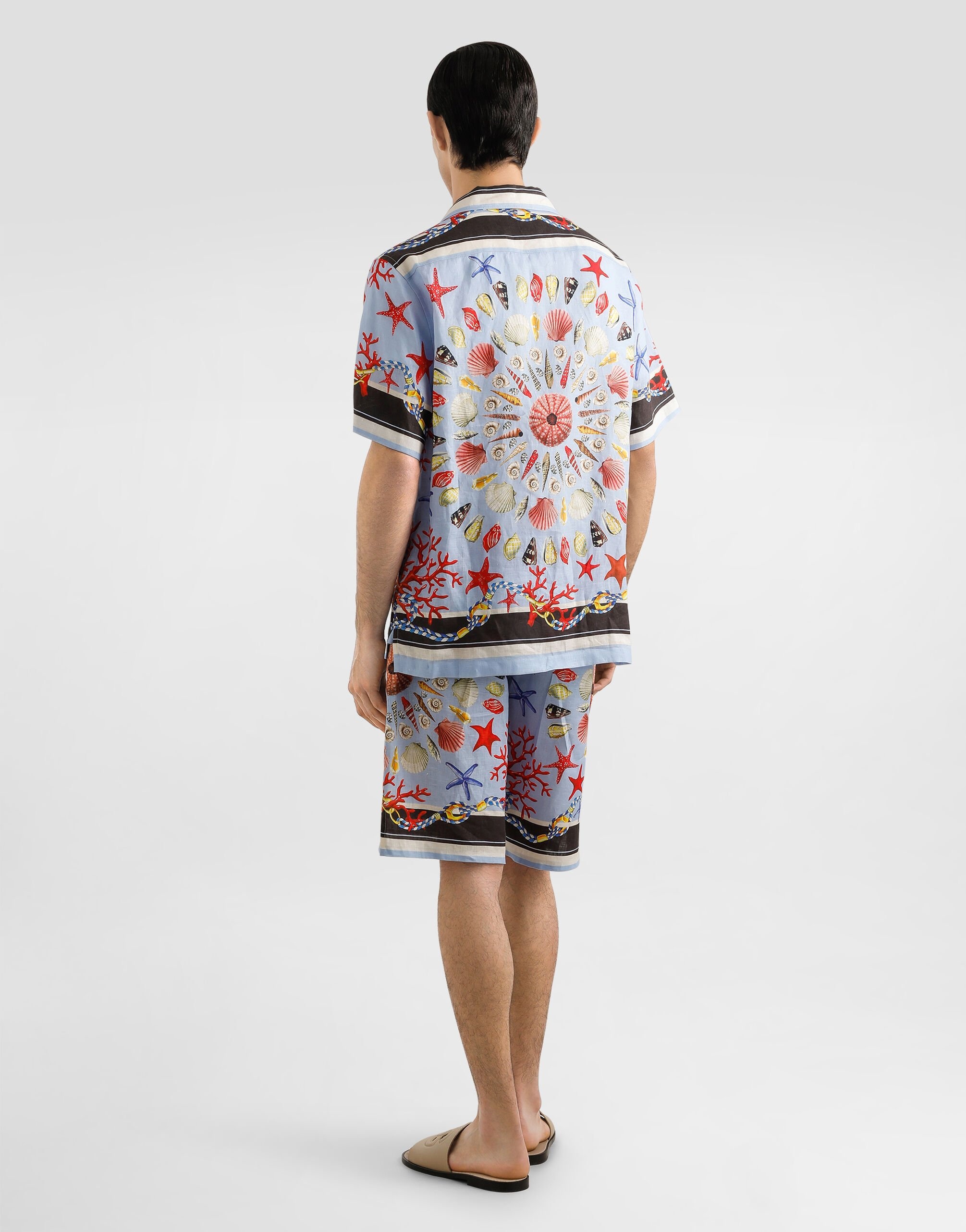Shell-print hawaii linen canvas shirt - 3